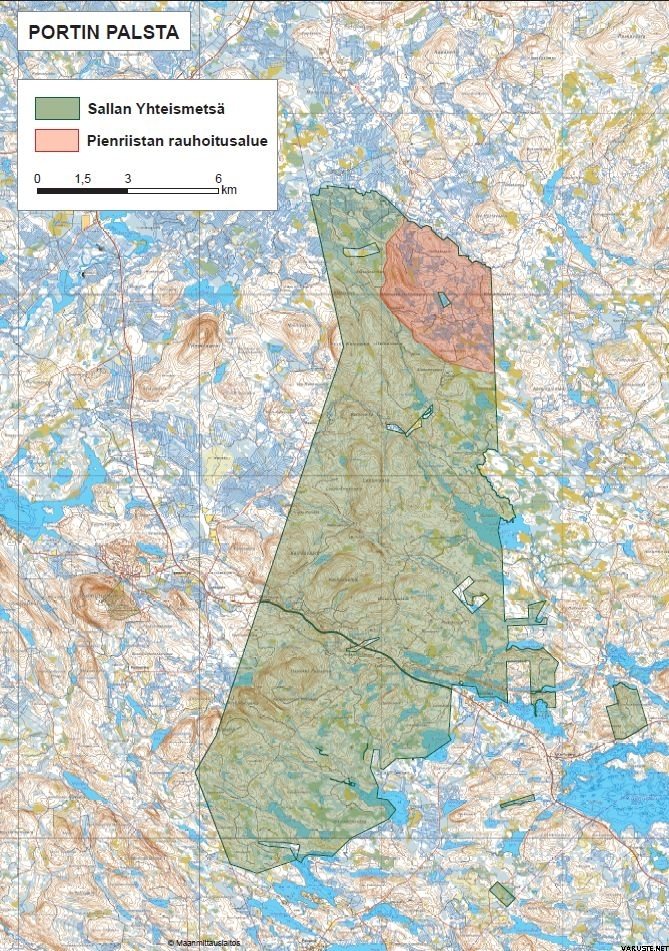 sallan yhteismetsä kartta Sallan yhteismetsä Lokakuu 2016, päivälupa, Portin palsta  sallan yhteismetsä kartta